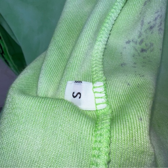 Juicy Couture Neon Green Black Splatter Hoodie Zip Up Track Jacket NWOT - Picture 7 of 7